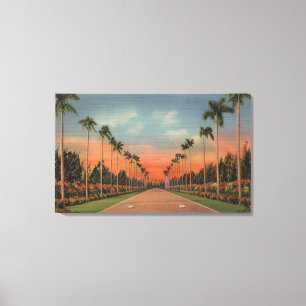Toile Hialeah, allée de jockey Club de la Floride - de