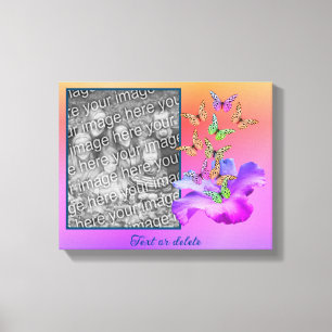 Toile Hibiscus Et Papillon Créez Votre Propre Photo