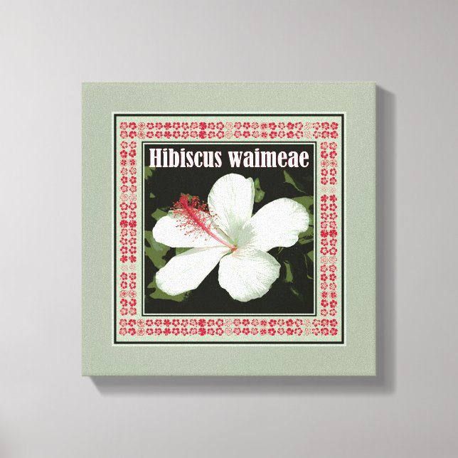 Toile Hibiscus Waimeae Carré (Recto)