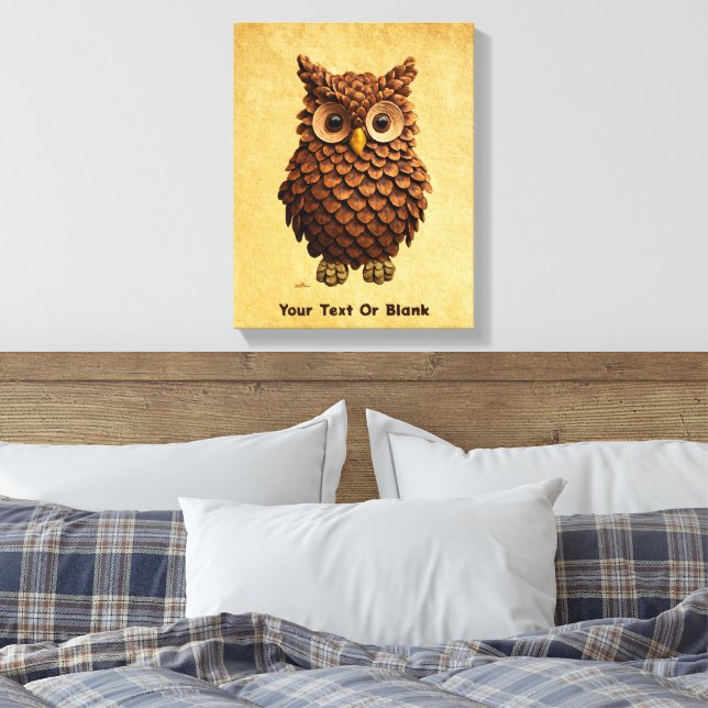 Toile Hibou Cône de Pin (Insitu(Chambre))