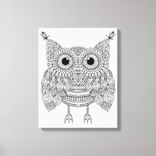 Toile Hibou mignon 6 de griffonnage