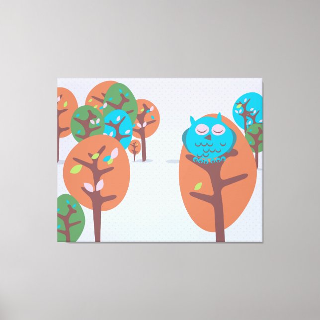 Toile Hibou somnolent (Recto)