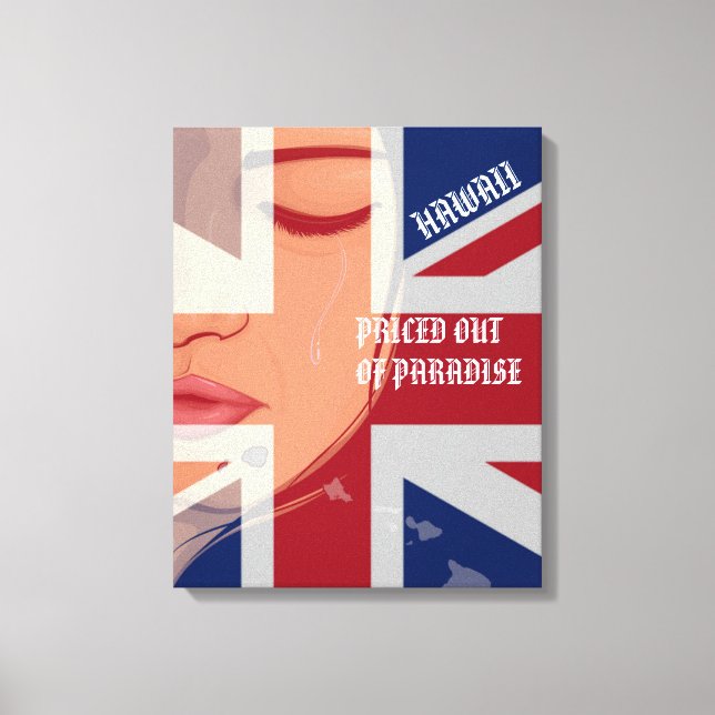 Toile HIIslandsDrapeau PRIS HORS DU PARADIS CRYING WAHIN (Recto)