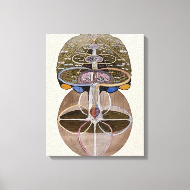 Toile Hilma af Klint - Arbre de la connaissance, no 1 (Recto)