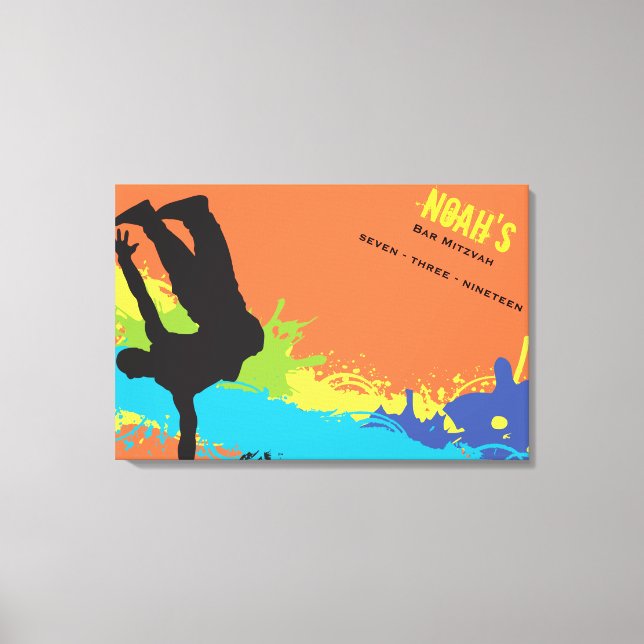 Toile HIP HOP DANCE Bar Bat mitzvah Connexion Bureau (Recto)