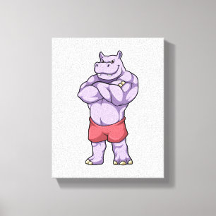 Toile Hippo comme Bodybuilder extrême