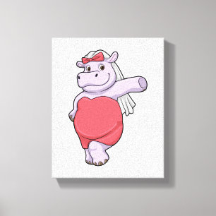 Toile Hippo en mariée avec Voile & Bow