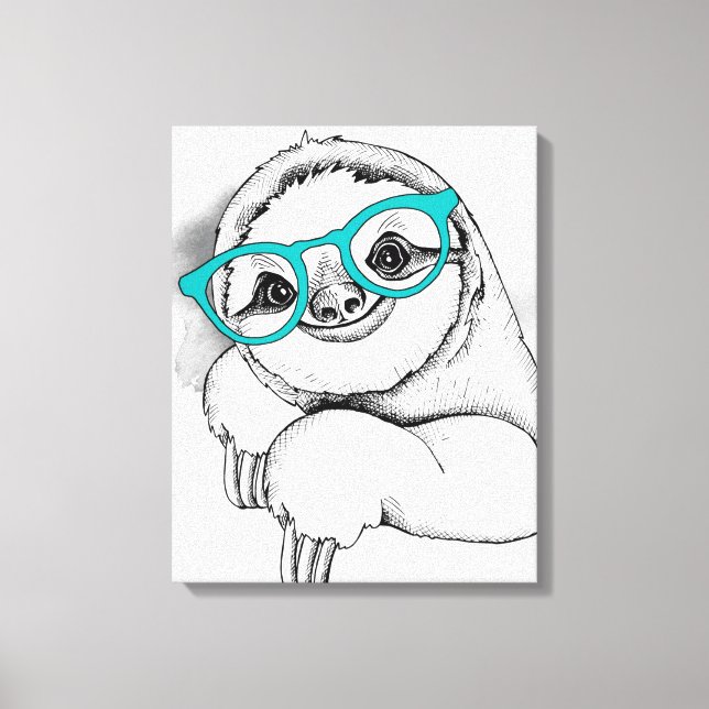 Toile Hipster Sloth (Recto)