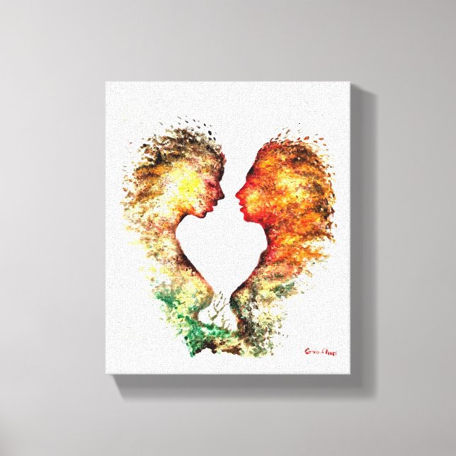Toile Histoire d'amour automnale (Recto)