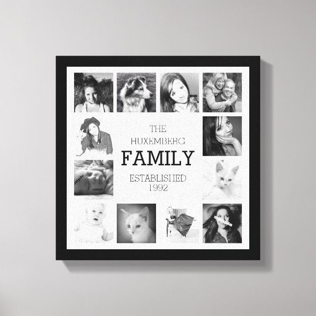 Toile Histoires de famille avec personnalisation (Recto)