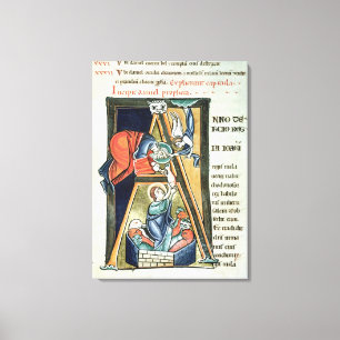 Toile Historié initial 'A' représentant Daniel