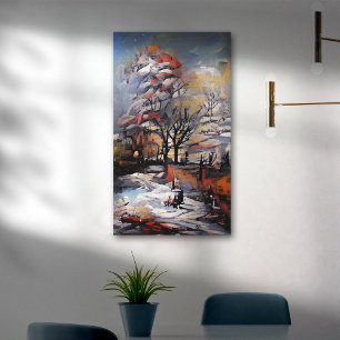 Toile Hiver à la campagne