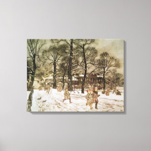 Toile Hiver d'Arthur Rackham   dans des jardins de