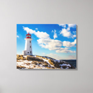 Toile Hiver du phare   en crique de Peggy, la
