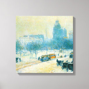 Toile Hiver en Union Carré par Frederick Childe Hassam