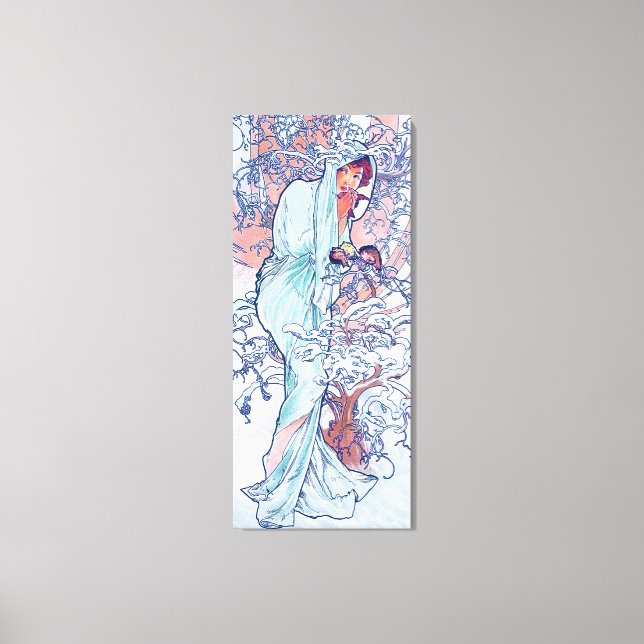 Toile Hiver (Quatre Saisons), Alphonse Mucha Canvas Impr (Recto)