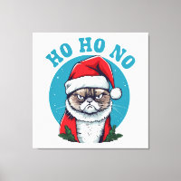 Ho ho non - drôle de chat de Noël grincheux