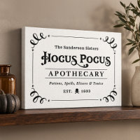 Hocus Pocus Apothicaire Vintage Noir et Blanc