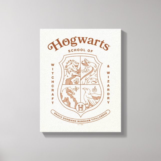 Toile HOGWARTS™ School of Witchcraft and Wizardry Crest (Recto)