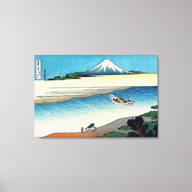 Toile Hokusai - rivière Tama dans la province de Musashi (Recto)