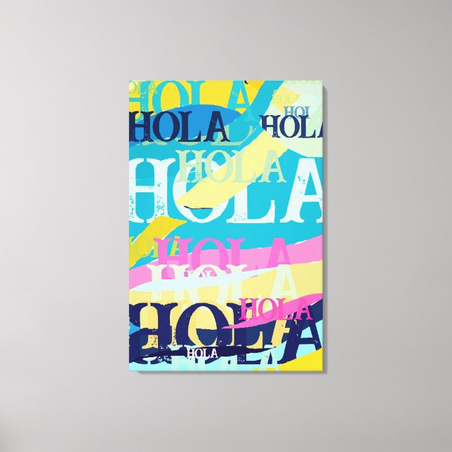 Toile Hola colorée Abstraite (Recto)