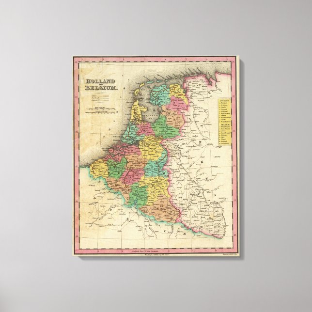 Toile Hollande Et Belgique (Recto)