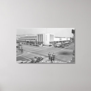 Toile Hollywood, vue de CA de la ville par radio et des