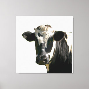 Toile Holstein Vache ferme animal laitier noir et blanc