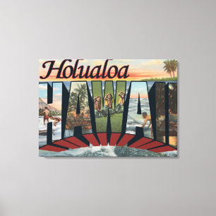 Toile Holualoa, Hawaii - Scènes de grandes lettres
