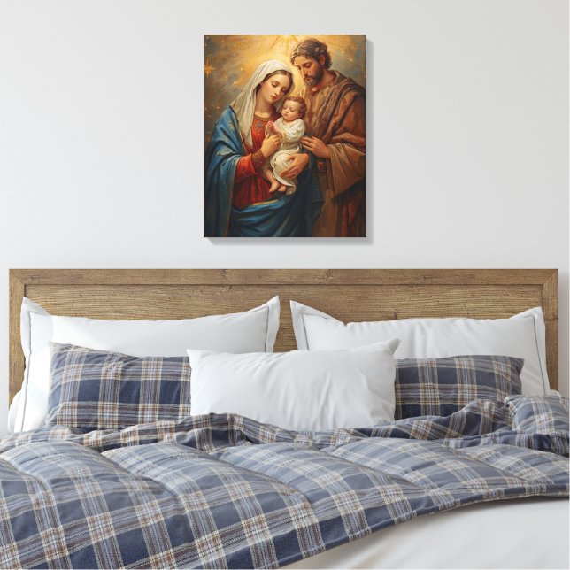 Toile Holy Family Christmas Canvas Art For Peaceful Home (Insitu(Chambre))