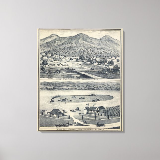 Toile Home Ranches à Fresno, Californie (Recto)