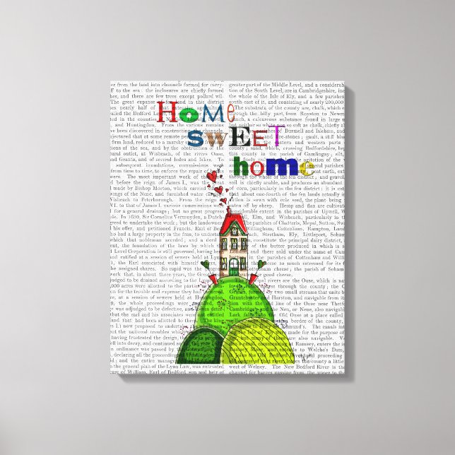 Toile Home Sweet Home Illustration (Recto)