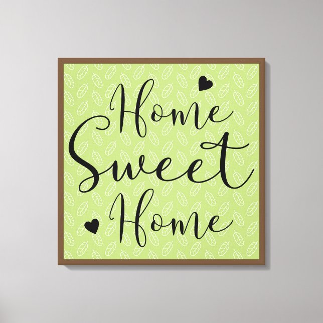 Toile Home Sweet Home Scandia Feuilles (Recto)