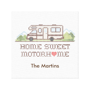 Toile Home Sweet Motor Home Canvas Imprimer