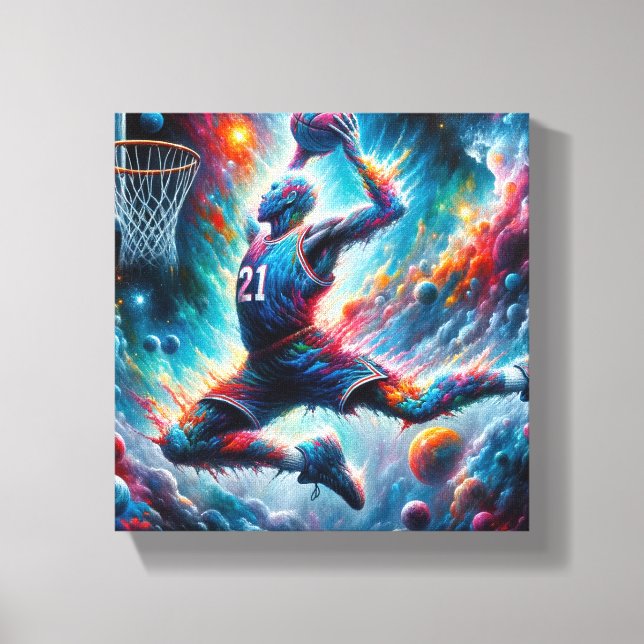 Toile Hommage aux légendes du basket-ball (Recto)