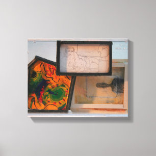 Toile Hommage miniature aux peintres K7 1986 Mélange-méd