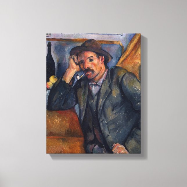 Toile Homme à la pipe - Paul Cezanne - c1890 (Recto)