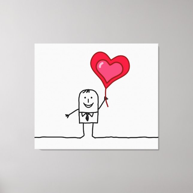 Toile Homme et coeur (Recto)