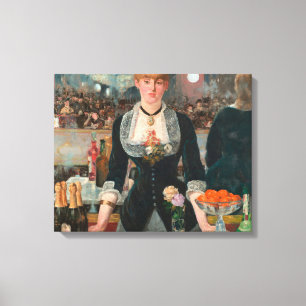 Toile Homme maussade barman parisien Un bar aux Folies-B