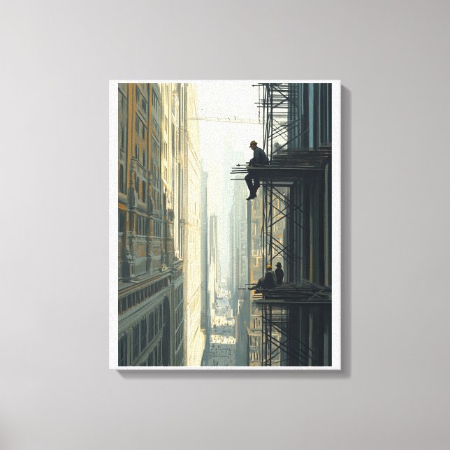 Toile Hommes au-dessus de l'avenue (Recto)
