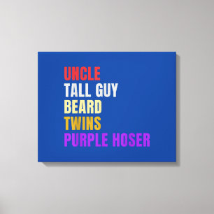 Toile Hommes Oncle Grand Guy Beard Twins Purple Hovers