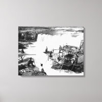 Hommes pêchant à Celilo Falls Photographie