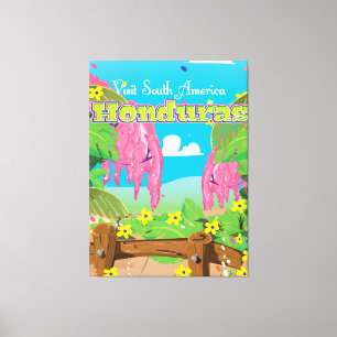 Toile honduras dessin animé voyage impression.