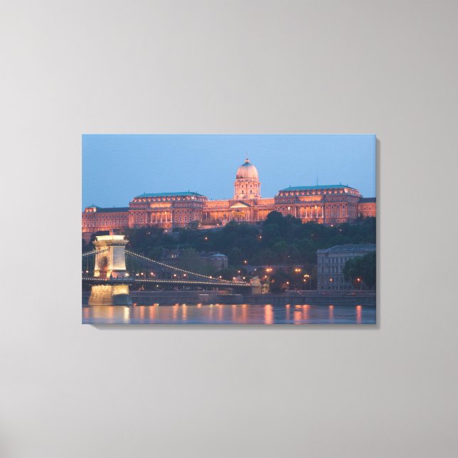Toile HONGRIE, Budapest : Pont Szechenyi (à chaînes), (Recto)