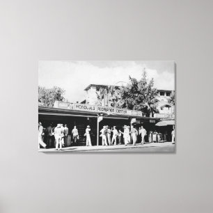 Toile Honolulu, HA - Vue de l'Honolulu