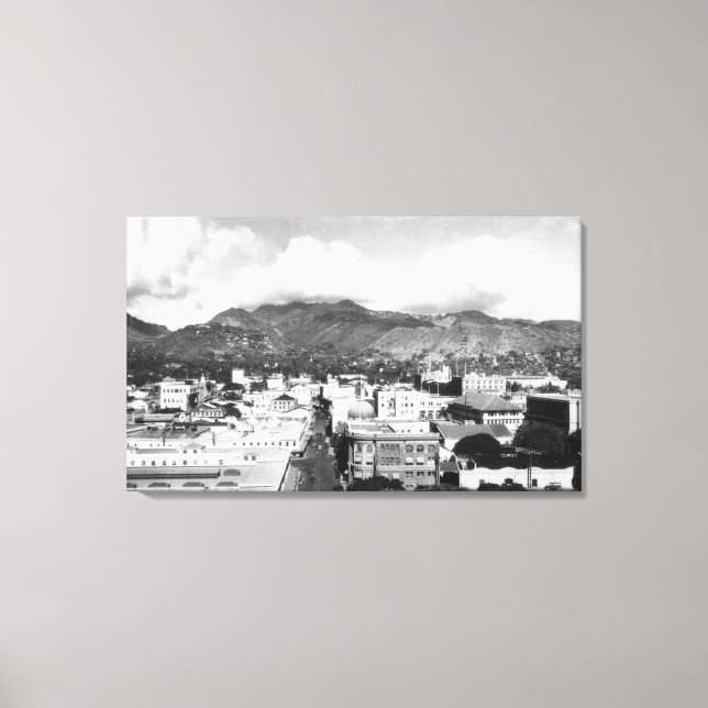 Toile Honolulu, Hawaii City Vue depuis la tour Aloha (Recto)