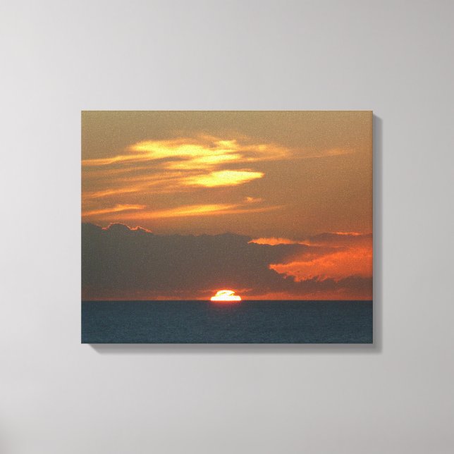 Toile Horizon Coucher de soleil Colorful Seascape Photog (Recto)