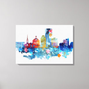 Toile Horizon d'aquarelle de Lexington, Kentucky
