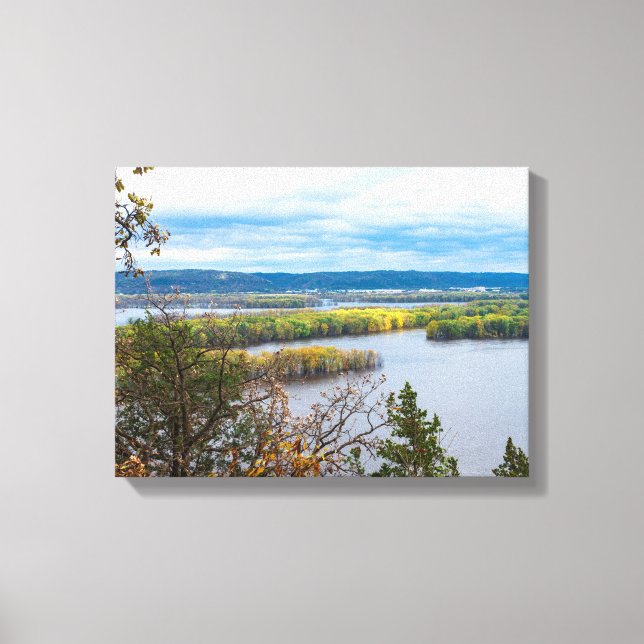 Toile Horizon de la rivière Mississippi à la frontière d (Recto)