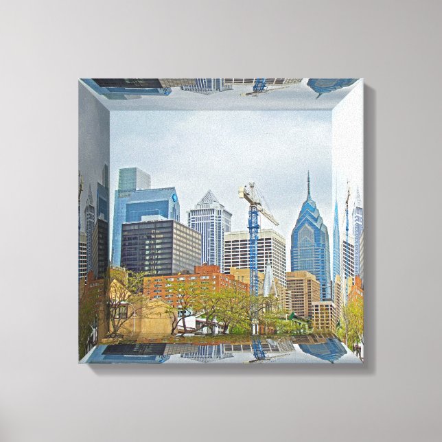 Toile Horizon de Philadelphie - Boîte à Miroirs (Recto)